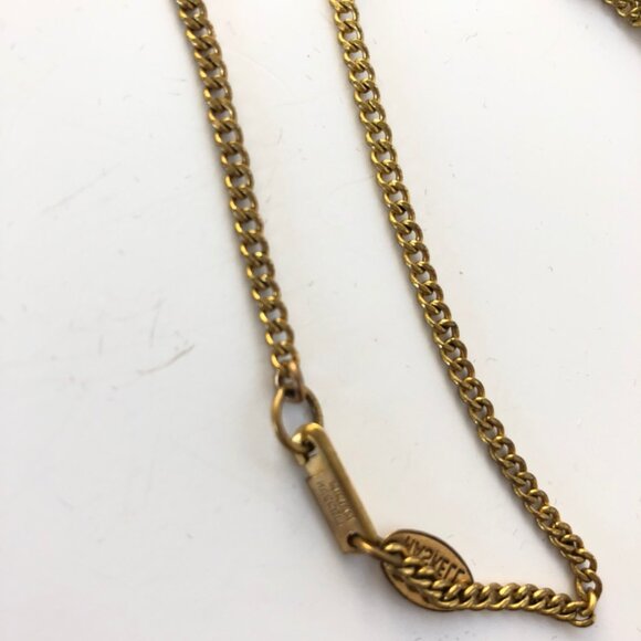 Lovely Pearl and Turquoise Locket with Chain signed Miriam Haskell - Picture 5 of 8